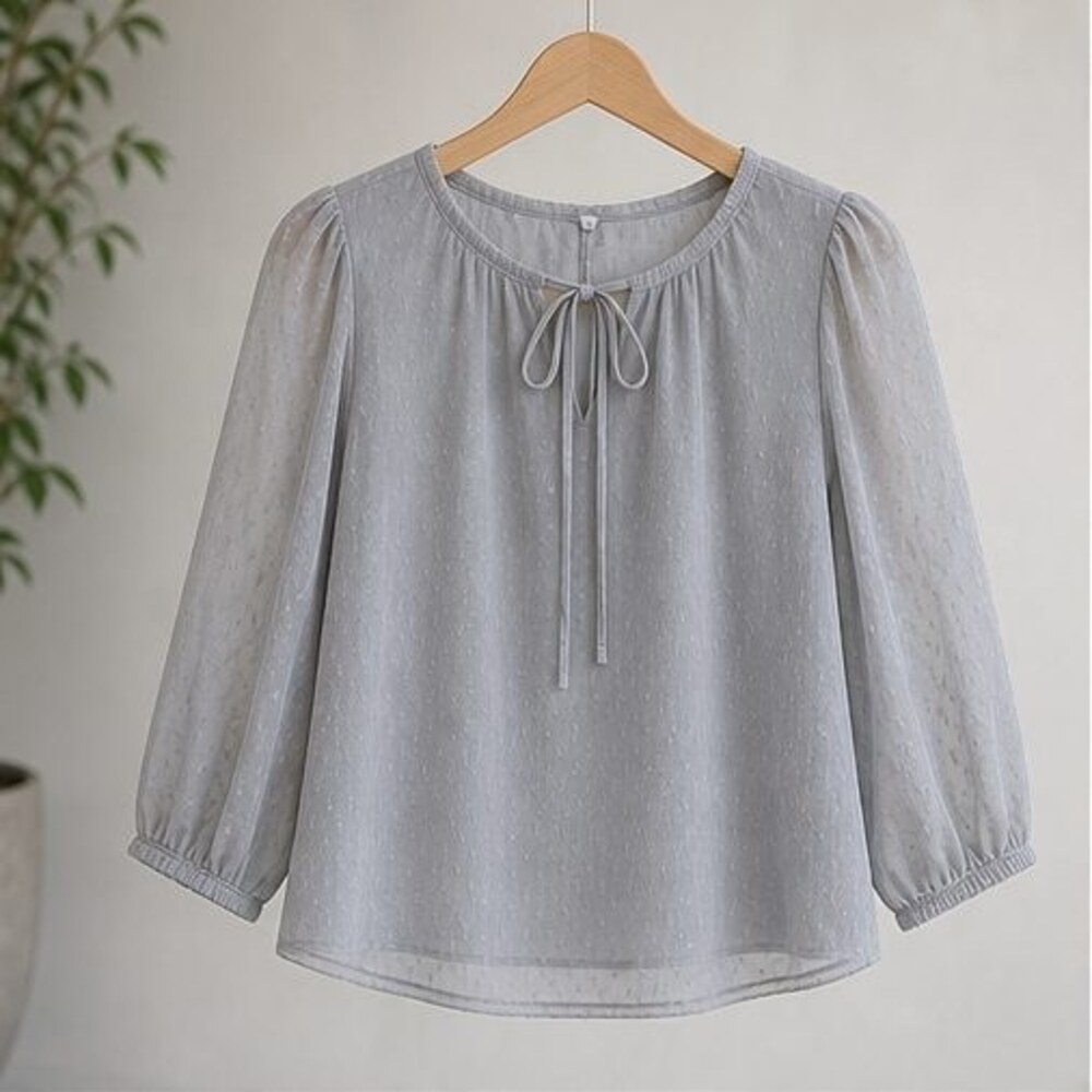 Camel Puff Sleeve Top